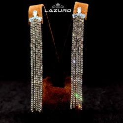 long silver earrings