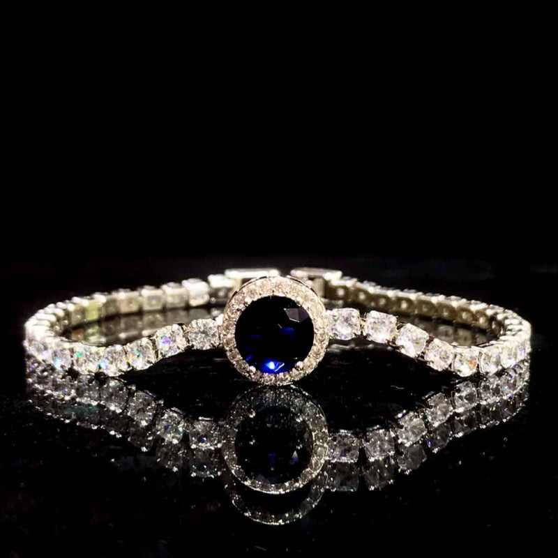zircon bracelet - Analia blue stone
