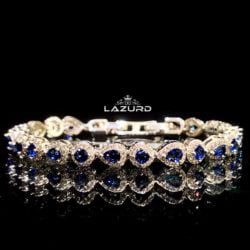 zircon bracelet - Julieta blue stone