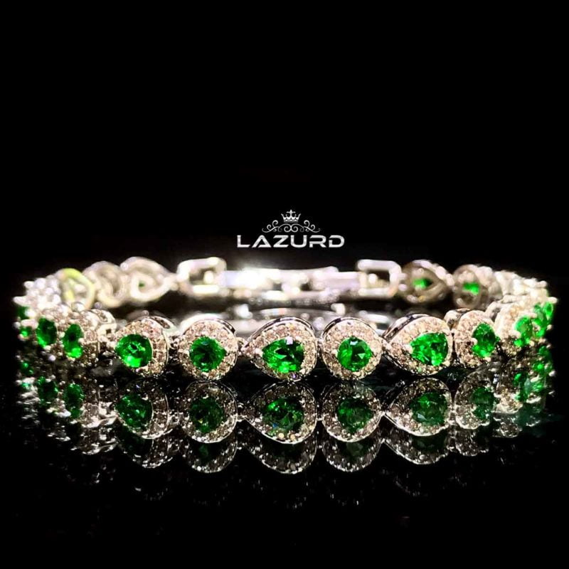 green ston zircon bracelet - Julieta