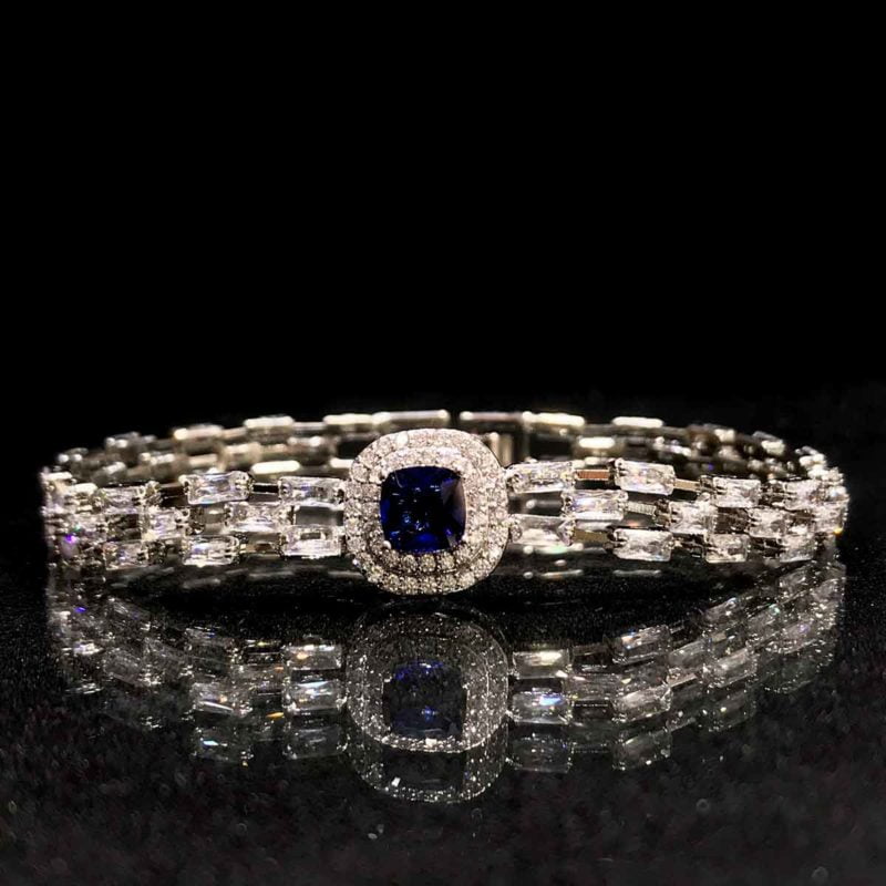 blue stone zircon bracelet - Zola