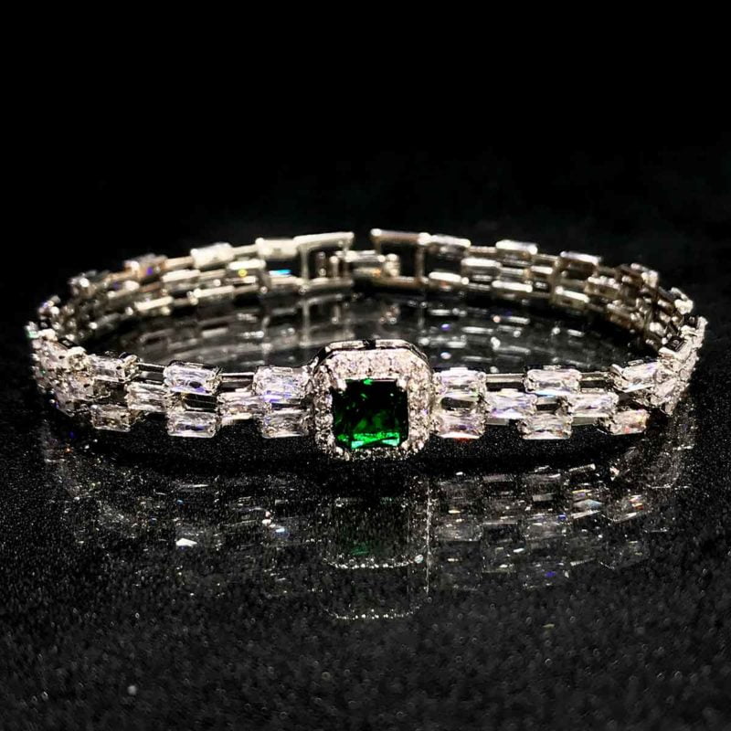 green ston zircon bracelet - Zola