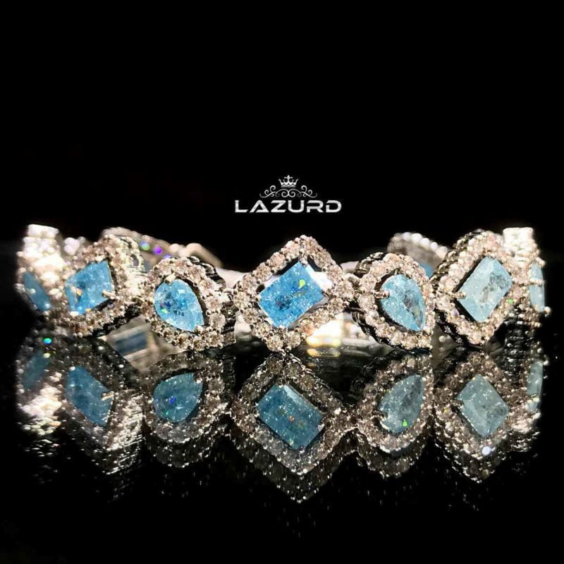 bracelet zircon - Jazlyn blue sky stone