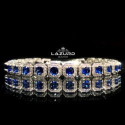 bracelet zircon - Ariana blue stone