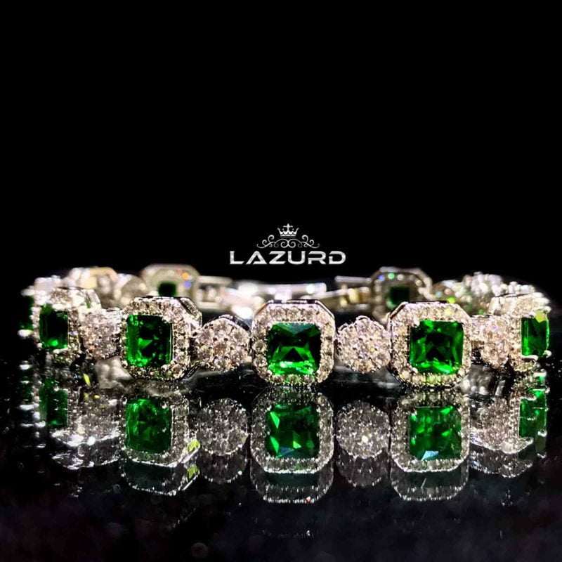 green ston zircon bracelet - Simone