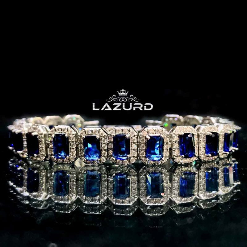 baguette bracelet - Valentina blue stone