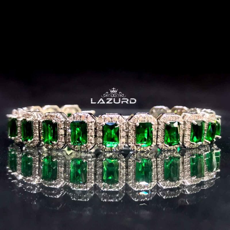 baguette bracelet - Valentina green ston