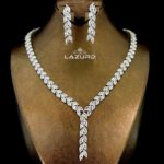 Marquise stons Kataleen white necklace and earrings