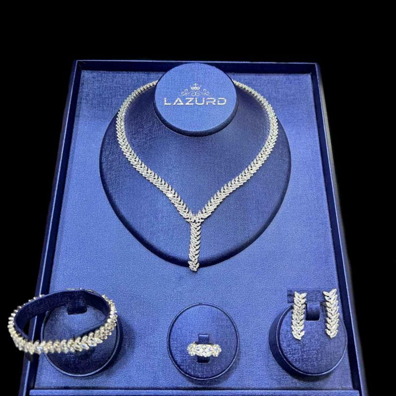 Raelynn anthropologie bridal jewelry Two different sizes of zircon stones