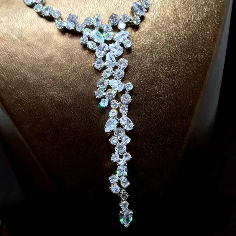 modern bridal necklace set Zoya Necklace