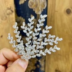 Hair brooch for the bride Jasmine side model zircon fingers side