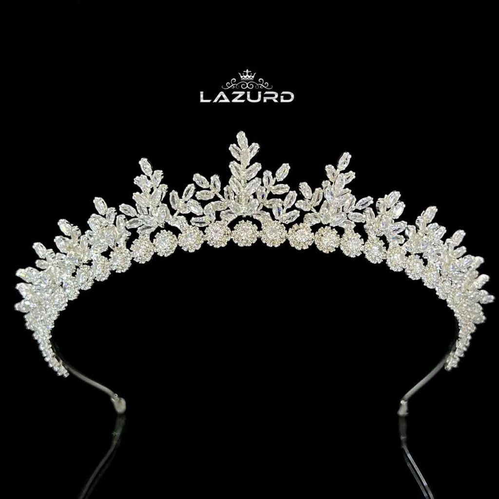Wedding Tiara Crown Paula White Marquise Branches » Lazurd
