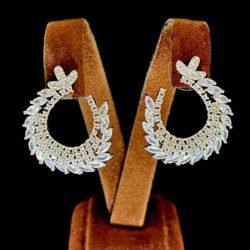 fancy earrings for wedding Asya a modern model made of wonderful zirconia stones
