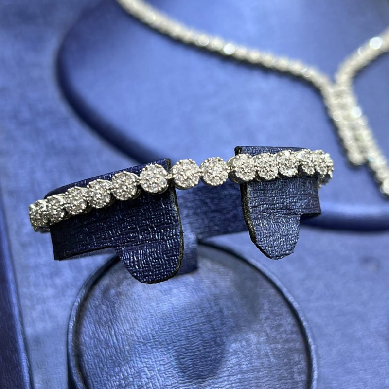 Imitation Rosemary wedding diamond necklace set Bracelet