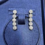 Imitation Rosemary wedding diamond necklace set Earring