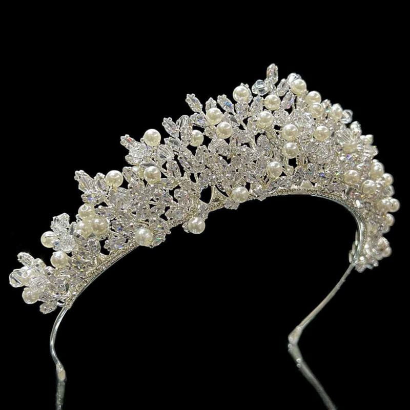 pearl crown wedding Harmoni small size attractive and elegant side