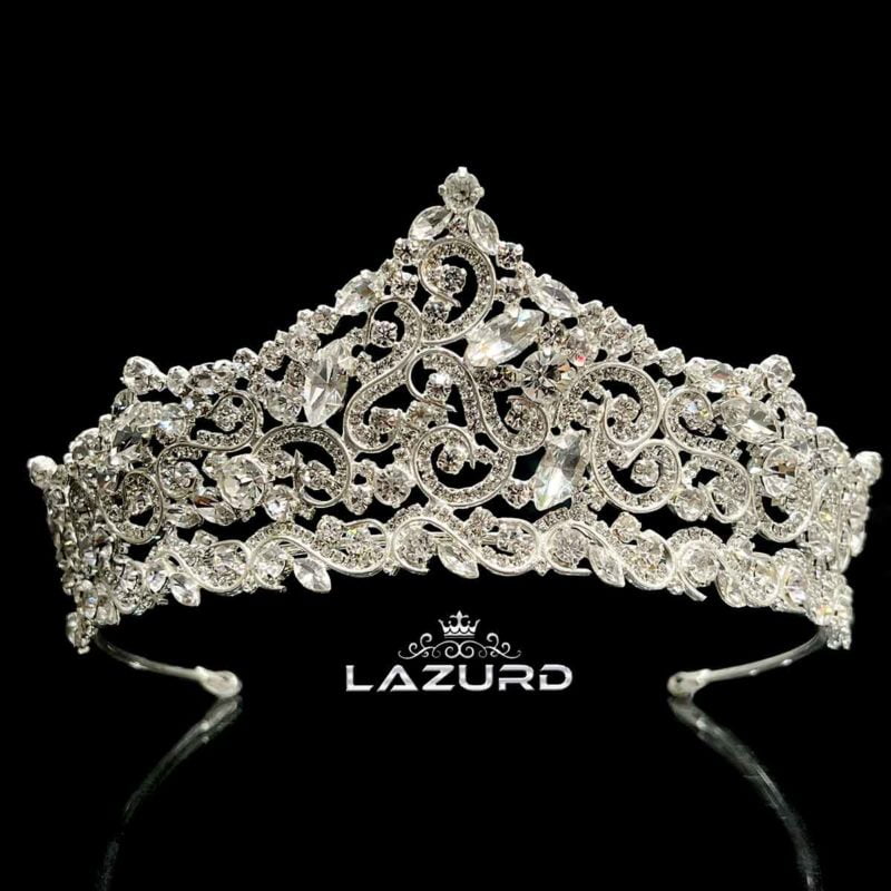 crystal tiara swarovski  Gabriella1 Classic off-white wedding dress
