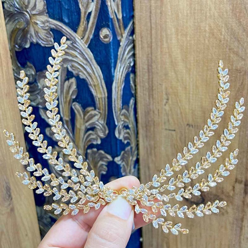 helen headpiece 2 pcs gold-plated real