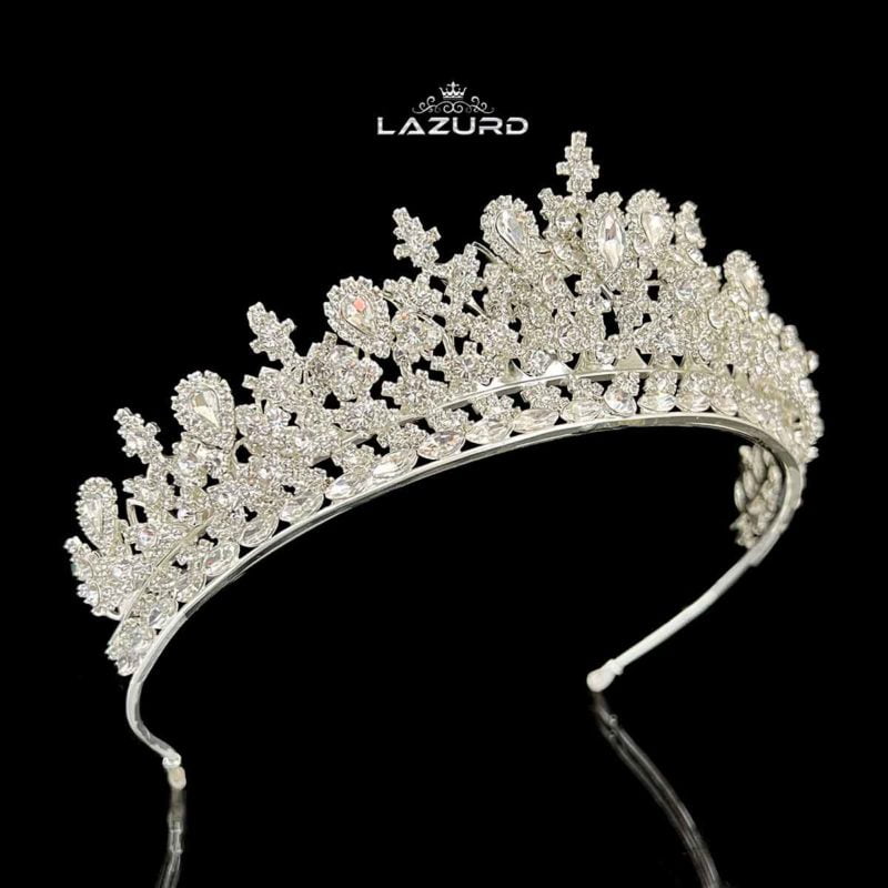 crystal tiara swarovski Lauryn Small size elegant and beautiful tiara side