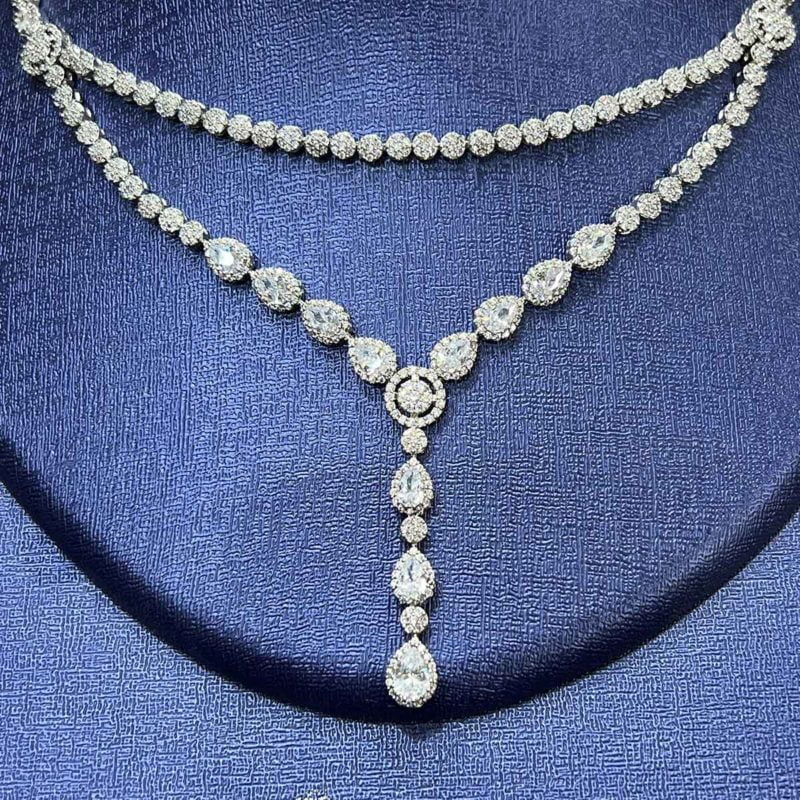 imitation jewellery diamond necklace for wedding Luna Necklace