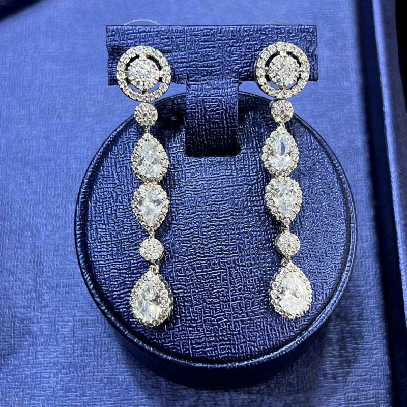 imitation jewellery diamond necklace for wedding Luna Earring