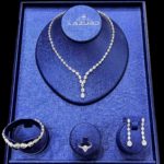 vintage wedding jewelry sets Mia White gold plated for wedding dresses