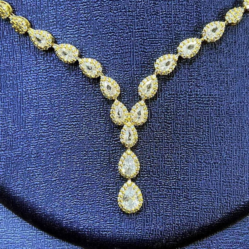 imitation gold bridal jewelry set mia 24 carat gold plated Necklace