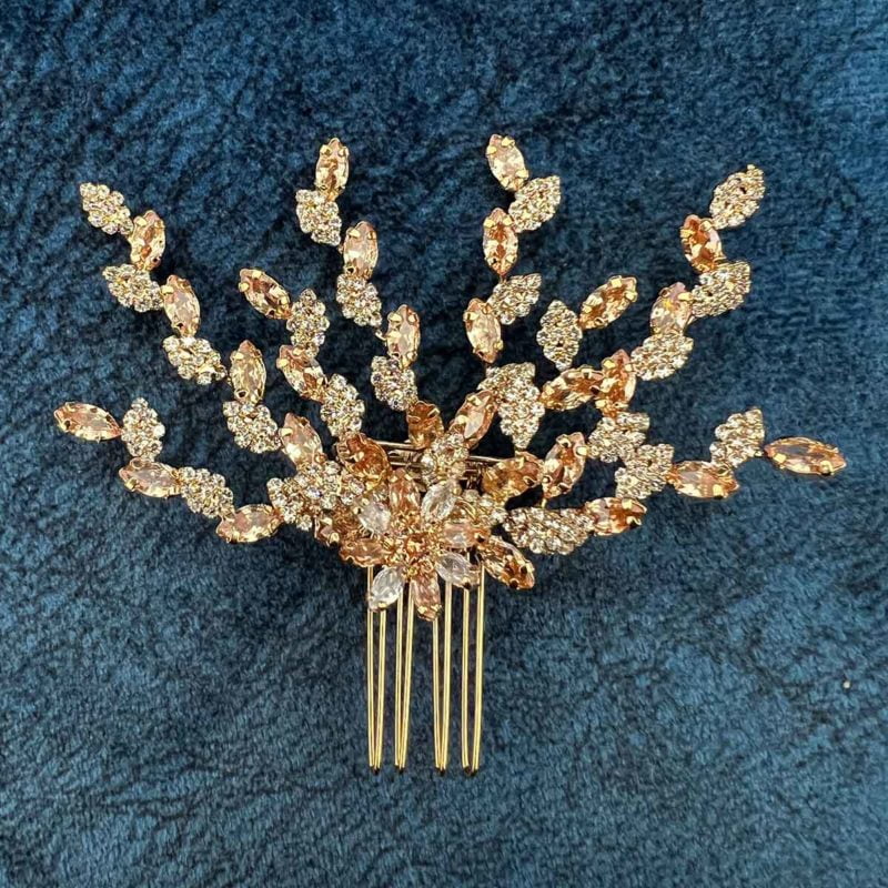 24k gold plated Madelyn engagement hairpin