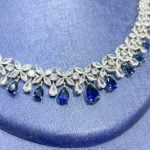 blue wedding necklace Karsyn model