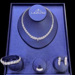 مجوهرات الزفاف صوفيا نموذج رائع مصنوع من أحجار الزركون البراقة