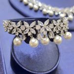 pearl wedding necklace set Fernanda Zircon and pearl charm Bracelet