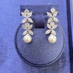 pearl wedding necklace set Fernanda Zircon and pearl charm Earring