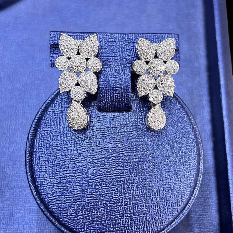 wedding necklace set Lura classic model earring with white small zircon stone