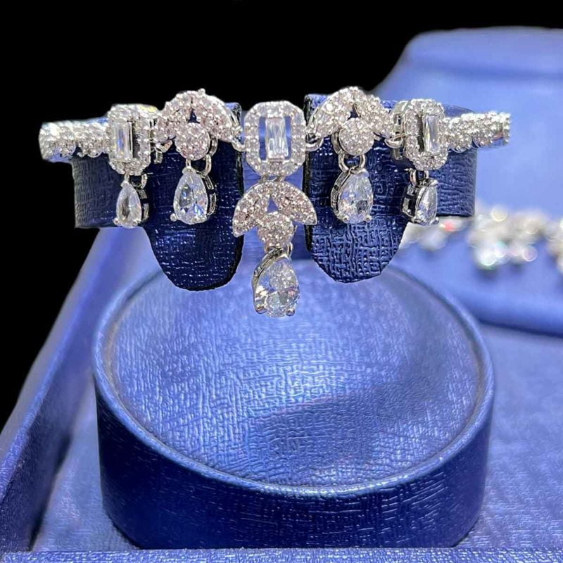 Imitation wedding bridal diamond necklace set Addison model Bracelet