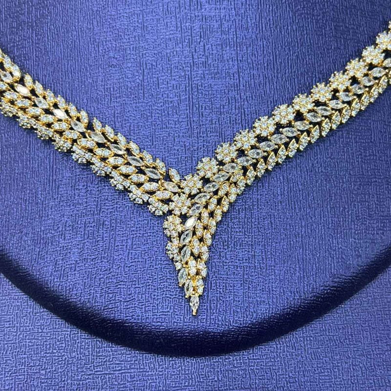 imitation gold jewelry set for bride Nevin necklace