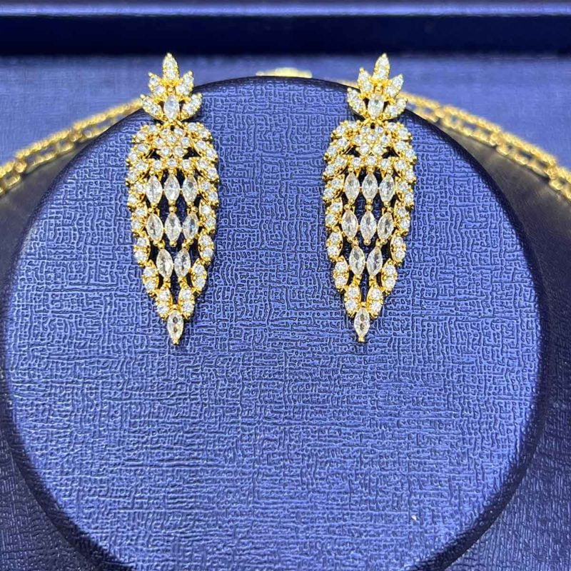imitation gold jewelry set for bride Nevin earrings