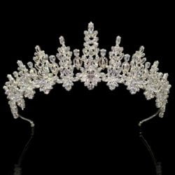 Maral wedding crown for bride Beautiful silver plated