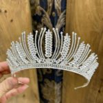 Piril zircon and crystals tiara  model with delicate details real