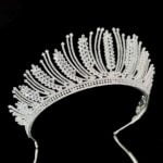 Piril zircon and crystals tiara  model with delicate details saide