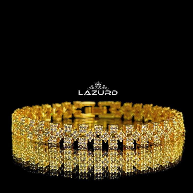 Imitation gold wedding bracelet Dila for bride and evening dress