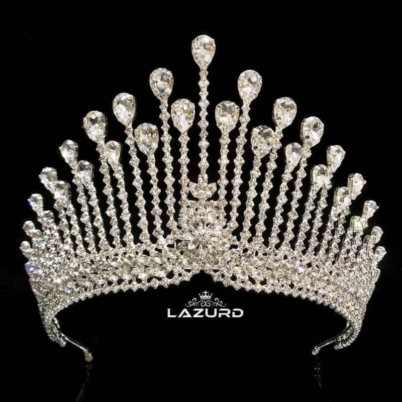 bridal crown for wedding Lennon high crystal Water drop