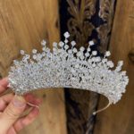 white bridal crowns Akasya model Bright and lustrous real