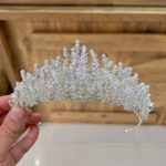 marquise stones leaves head tiara bright deniz model real