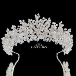 tiara for muslim wedding dress biray model three kinds of stone crystal beads and zircon