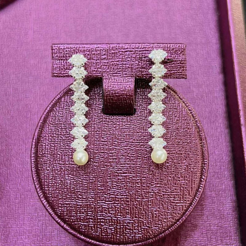 pearl jewellery set for wedding Dilay Earring