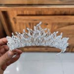 Lenora zircon and crystal tiara wedding real