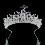 Lenora zircon and crystal tiara wedding white coral