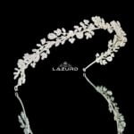 Luna engagement hair accessories silver plated with water drop and marquise stones