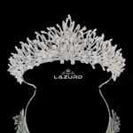 bridal tiara silver plated Parla mixed coral branches