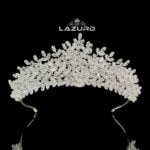 hair tiara for bride Victoria big size silver plated